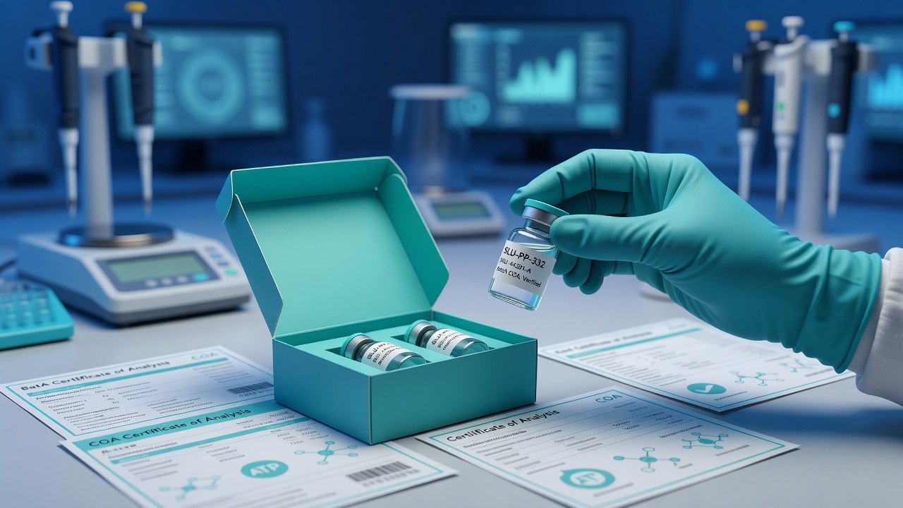SLU-PP-332: how to verify the SKU, vial size, packaging and batch COA