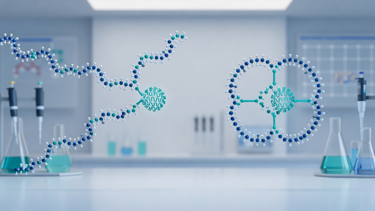 Linear versus cyclic peptides: stability, conformation and target access